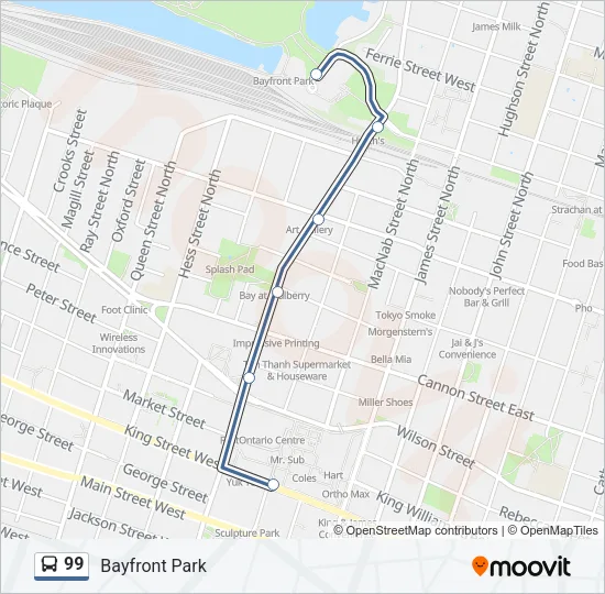 99 Bus Line Map