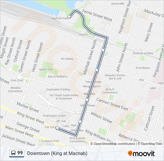 99 Bus Line Map