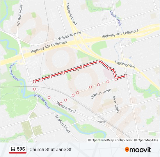 59S Bus Line Map