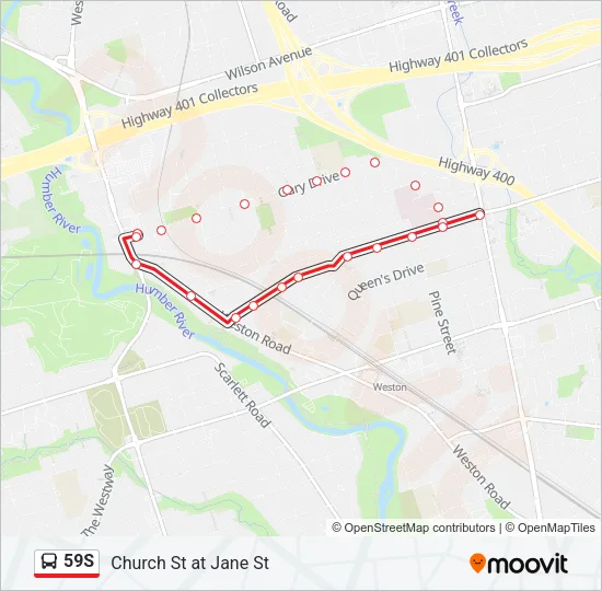 59S Bus Line Map