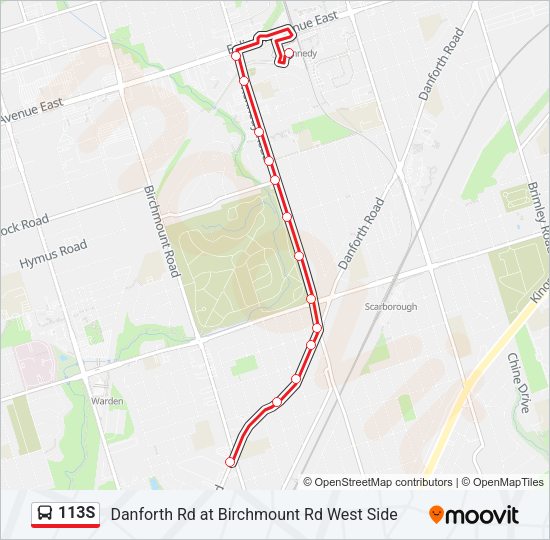 113S Bus Line Map