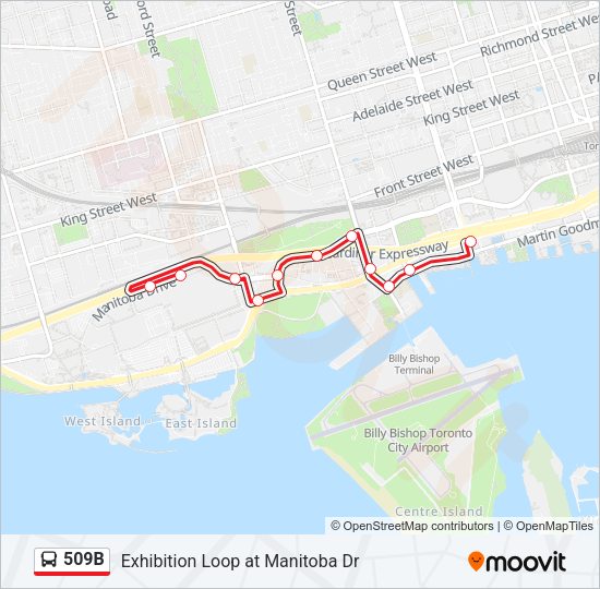 509B Bus Line Map