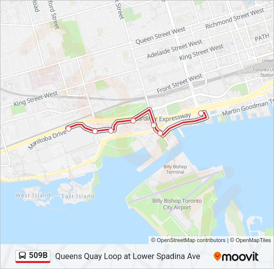 509B Bus Line Map