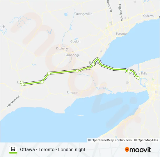 FLIXBUS N2710 Bus Line Map