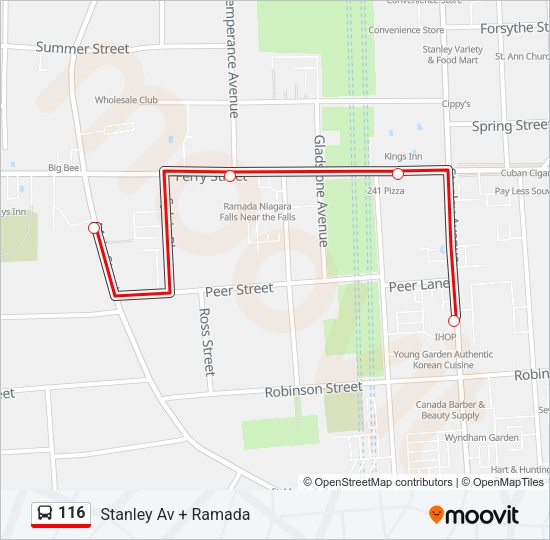 116 Bus Line Map