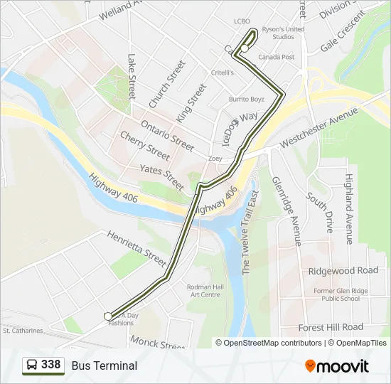 338 Bus Line Map