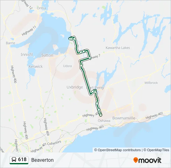 618 Bus Line Map