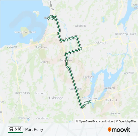 618 Bus Line Map