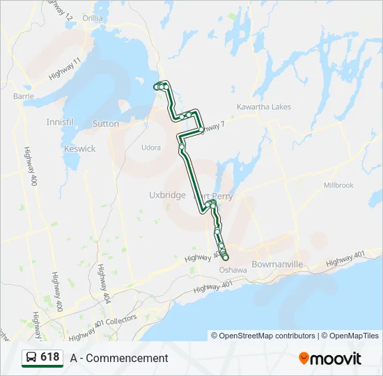 618 Bus Line Map