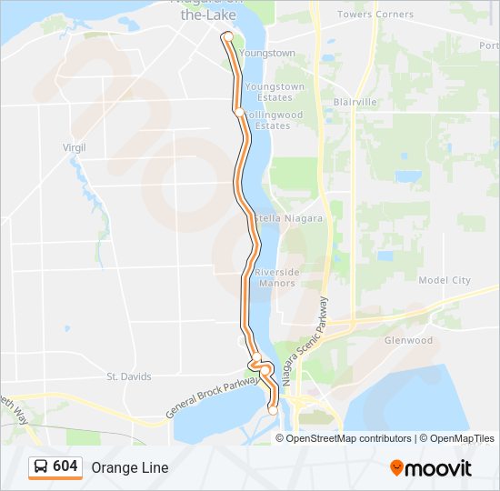 604 Bus Line Map