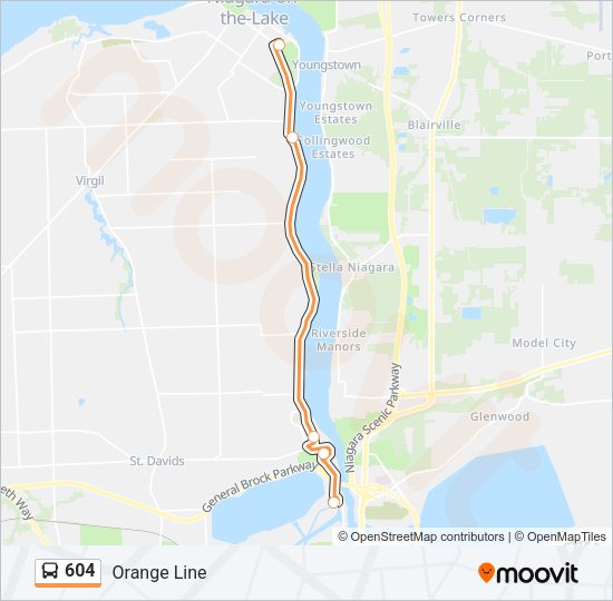 604 Bus Line Map