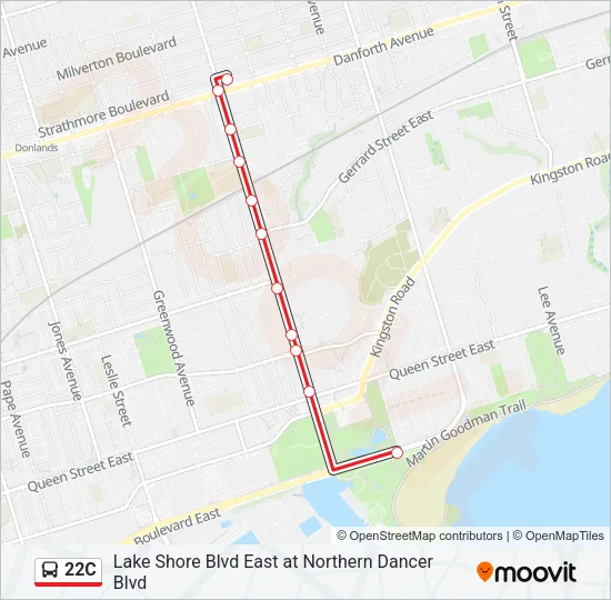 22C Bus Line Map