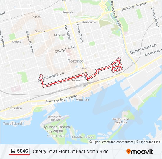 504C Bus Line Map
