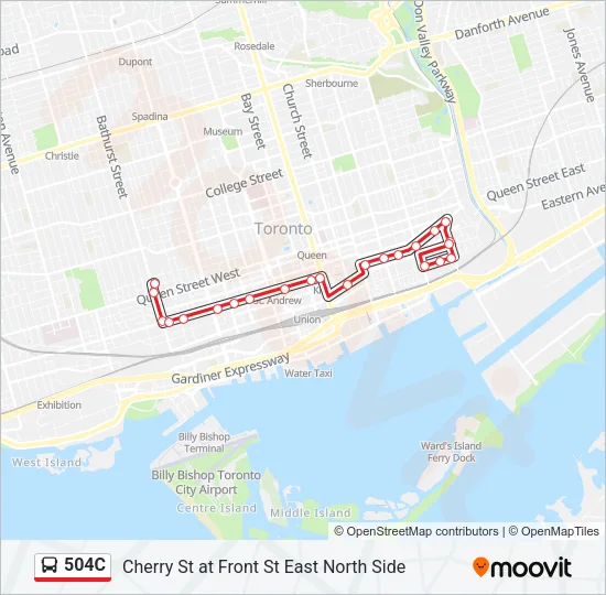 504C Bus Line Map