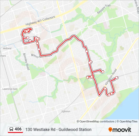 406 Bus Line Map
