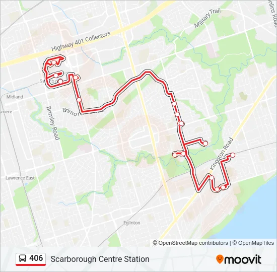 406 Bus Line Map