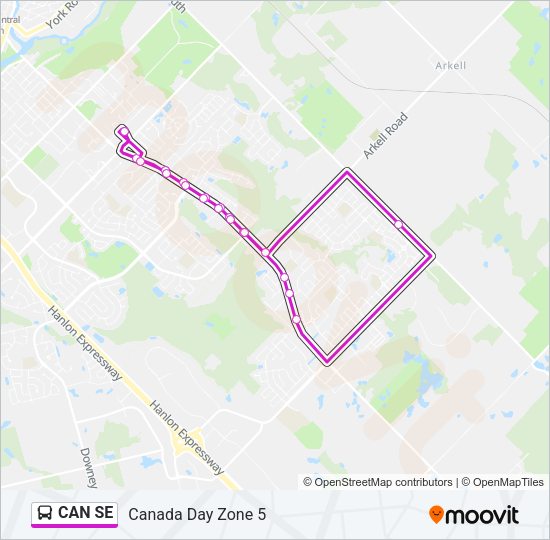 CAN SE Bus Line Map