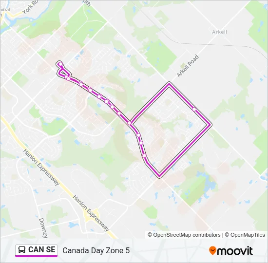 CAN SE Bus Line Map