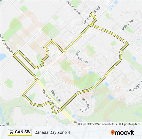 CAN SW Bus Line Map