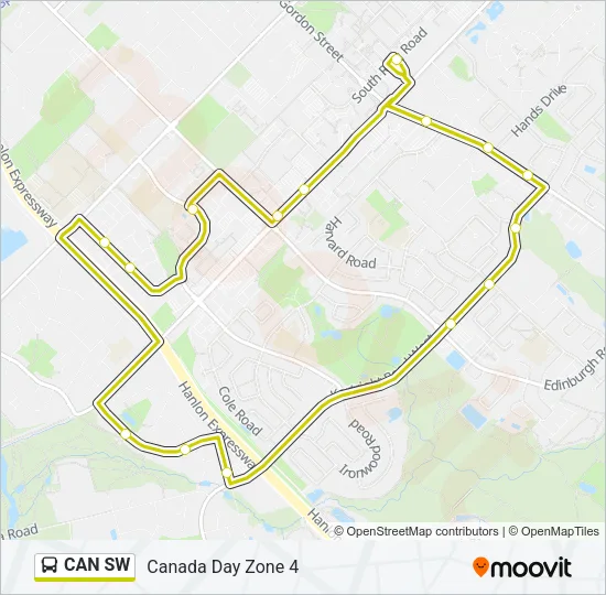 CAN SW Bus Line Map