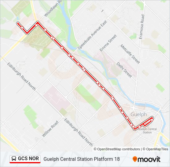 GCS NOR Bus Line Map