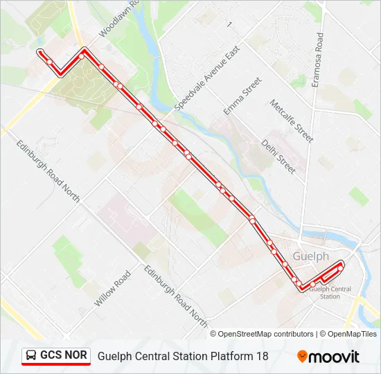 GCS NOR Bus Line Map