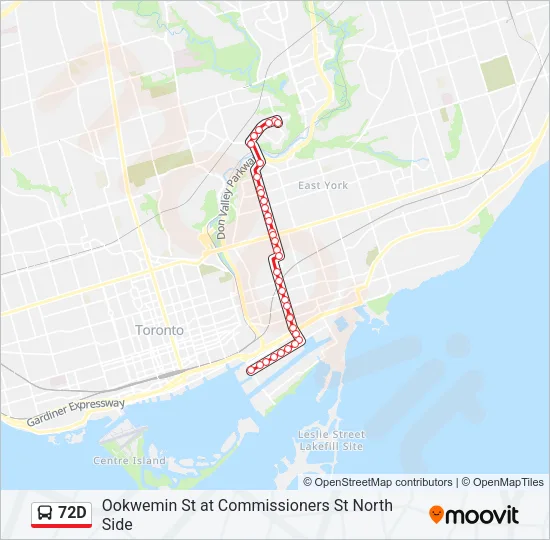 72D Bus Line Map