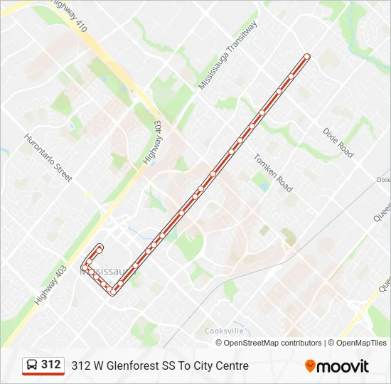312 Bus Line Map