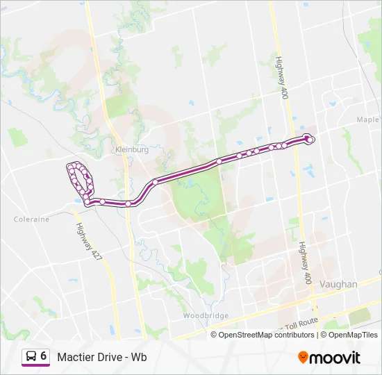 6 Bus Line Map
