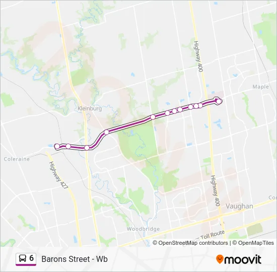 6 Bus Line Map