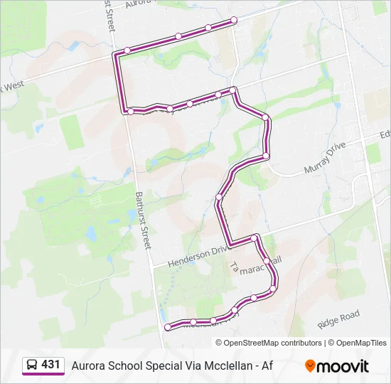 431 Bus Line Map