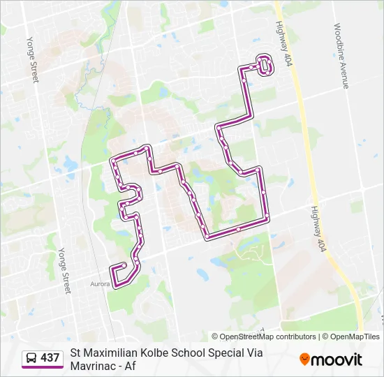 437 Bus Line Map