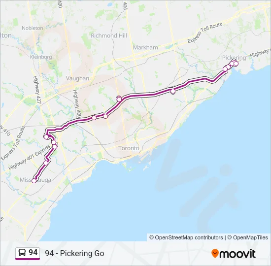 94 Bus Line Map
