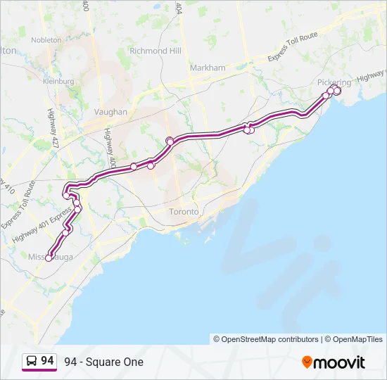 94 Bus Line Map