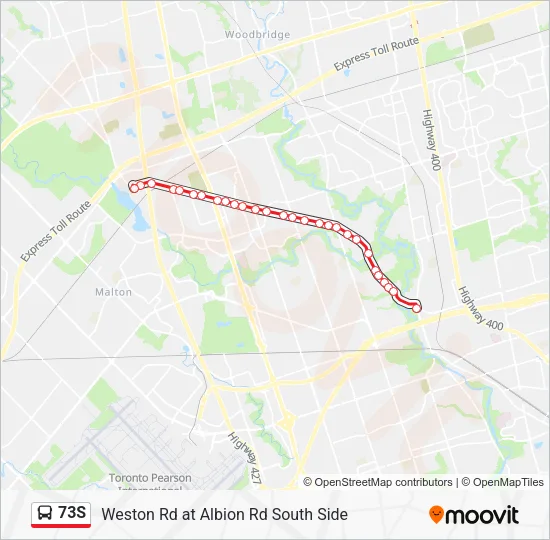 73S Bus Line Map