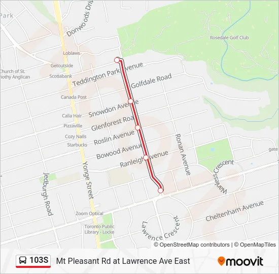 103S Bus Line Map