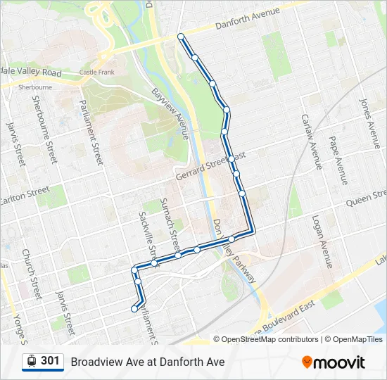 301 Streetcar Line Map