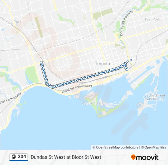 304 Streetcar Line Map