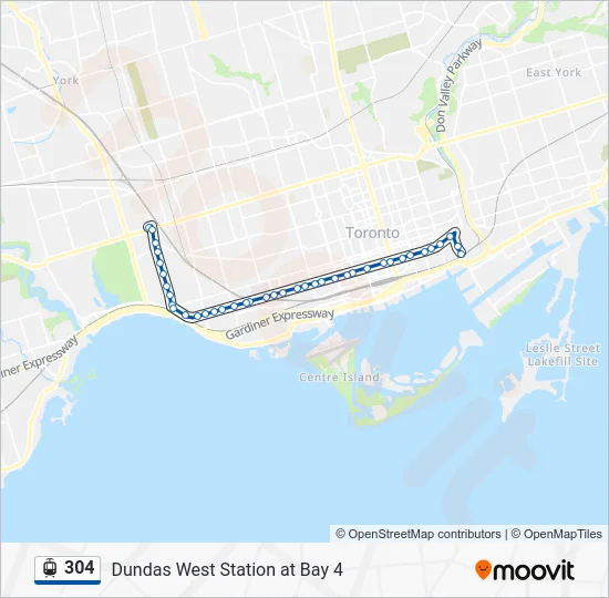 304 Streetcar Line Map