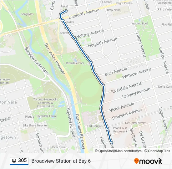 305 Streetcar Line Map