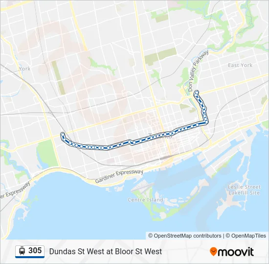 305 Streetcar Line Map