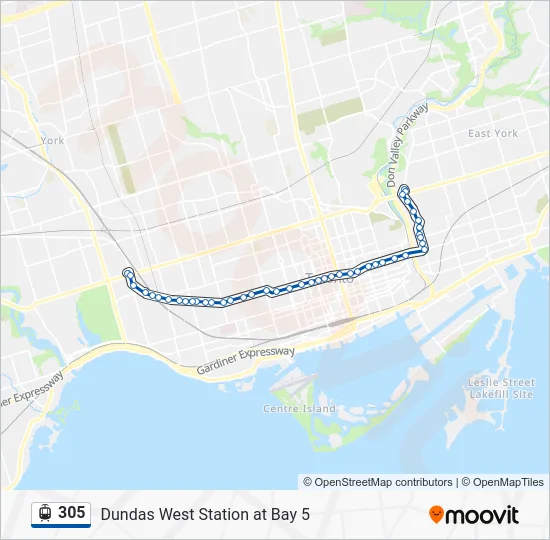 305 Streetcar Line Map