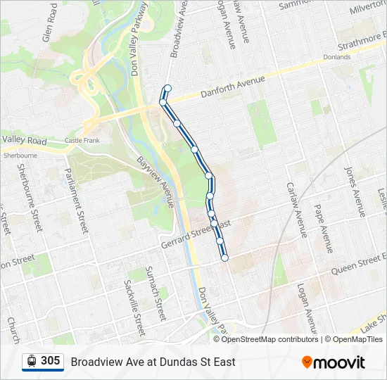 305 Streetcar Line Map