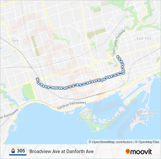305 Streetcar Line Map