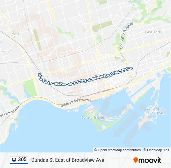 305 Streetcar Line Map