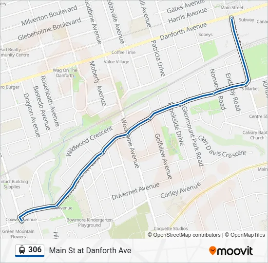 306 Streetcar Line Map