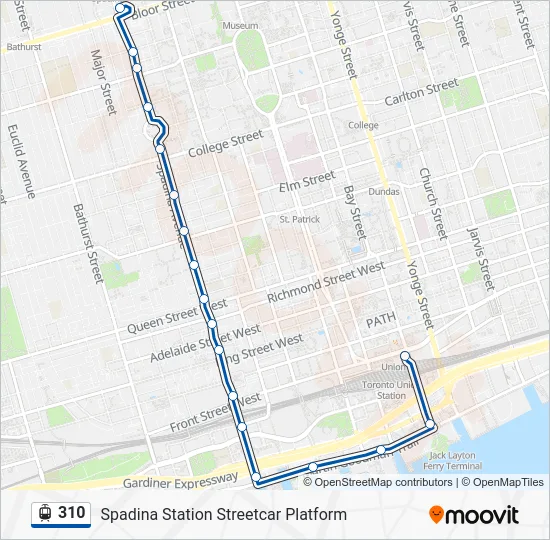 310 Streetcar Line Map