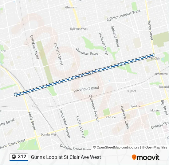 312 Streetcar Line Map