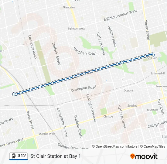312 Streetcar Line Map