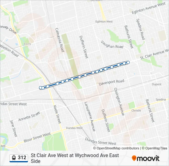 312 Streetcar Line Map